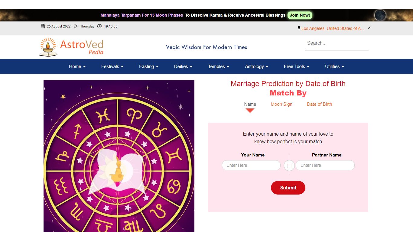 Marriage Prediction by Date of Birth - Astroved Astropedia